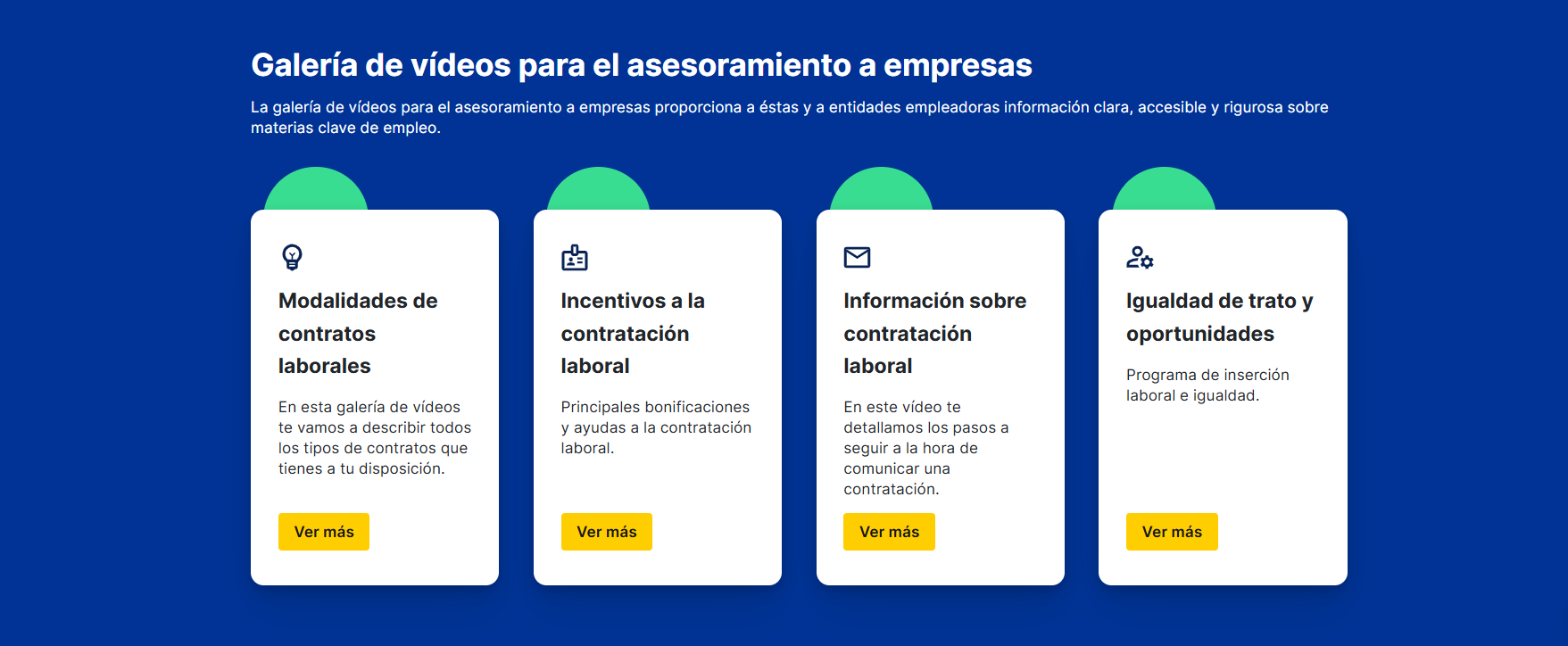 Asesoramiento red COE Recursos formativos en formato video de la Red COE – Sistema Nacional de Empleo